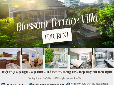 Cho Thuê Blossom Terrace Villa Premier Village Đà Nẵng  - Nghỉ Dưỡng Riêng Tư Giữa Thiên Đường Biển 1
