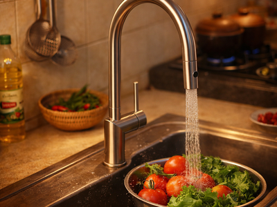 Vòi rửa bát Keranox nóng lạnh xoay 360 độ tiện lợi cho gian bếp 0