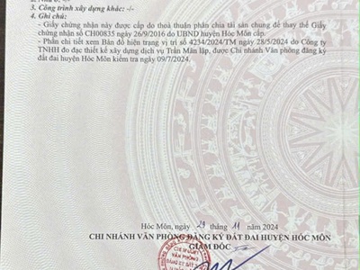 Đất skc 7.530m    1/ ql22   giá chỉ 6,8tr/m  xã tân hiệp, hóc môn 0