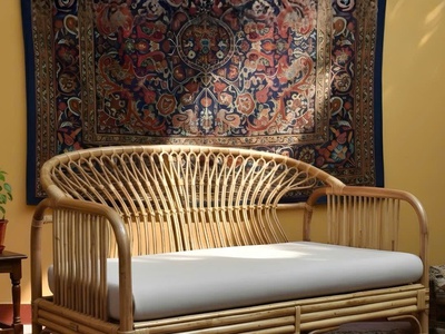 Sofa mây tre đan hiện đại phòng khách 0