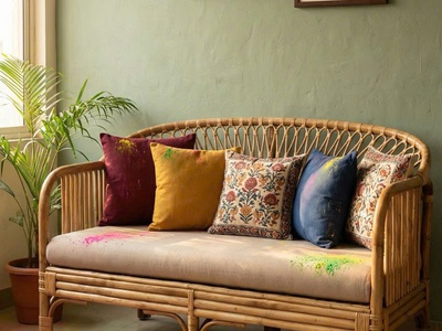 Sofa mây tre đan hiện đại phòng khách 1