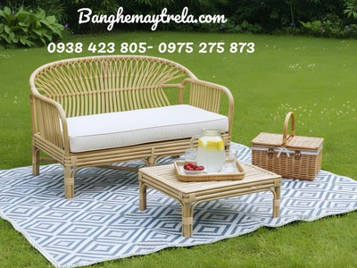 Sofa mây tre đan hiện đại phòng khách 4