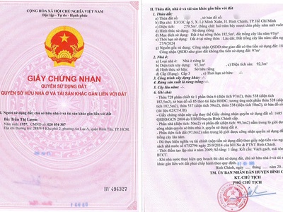 Bán Nhà Mặt Tiền 215 Thích Thiện Hòa, Xã Lê Minh Xuân, Huyện Bình Chánh 6