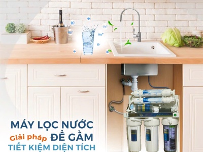 Máy lọc nước RO để gầm 10 cấp lọc nhỏ gọn tiện lợi 0