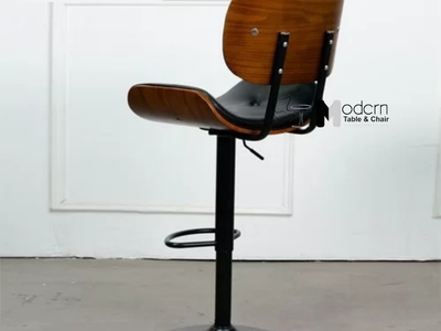 Ghế quầy bar chân đen lưng ốp gỗ CB2287A-P tại HCM 1