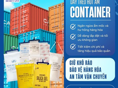 Giữ container khô ráo với dây treo hút ẩm chuyên dụng 0