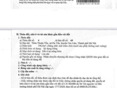 Chính chủ bán lô gần 200m2 - vị trí đẹp tại ngõ 95 đa tốn, gia lâm - - đường ô tô tránh 3