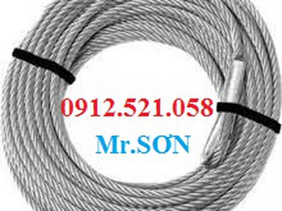Cáp thép mạ kẽm D8,D6,D5,D4,D3,D2,D1 Thanh Trì 0968521058 Kim khí Thanh Sơn Hà Nội có cốt nhôm D2 4