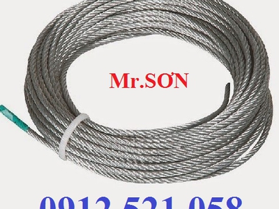 Cáp thép mạ kẽm D8,D6,D5,D4,D3,D2,D1 Thanh Trì 0968521058 Kim khí Thanh Sơn Hà Nội có cốt nhôm D2 9