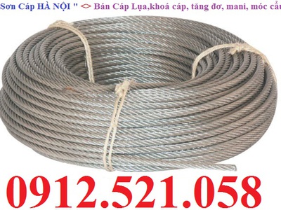 Cáp thép mạ kẽm D8,D6,D5,D4,D3,D2,D1 Thanh Trì 0968521058 Kim khí Thanh Sơn Hà Nội có cốt nhôm D2 1