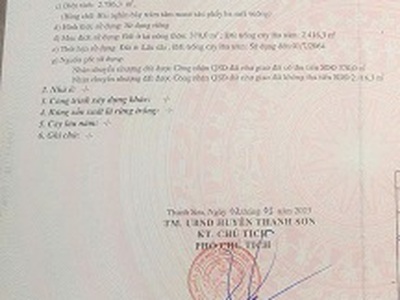 Bán đất nghỉ dưỡng thanh sơn - phú thọ 0