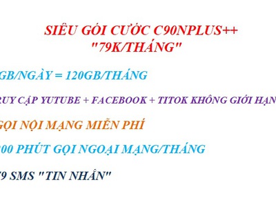 Chỉ 79k/tháng gọi miễn phí   sử dụng 5G ko giới hạn 0