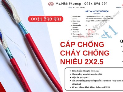 Dây chống cháy chống nhiễu 2x1.5mm  giá tốt tại Đà Nẵng   Huế   Quảng Trị   Giao nhanh trong ngày 1