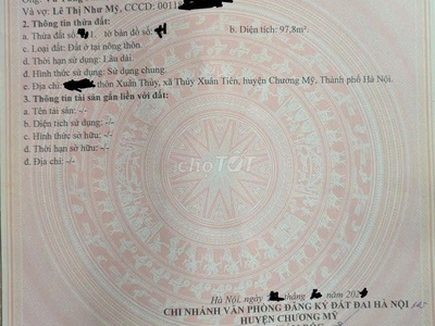 Bán đất k6 thủy xuân tiên   chương mỹ, hà nội chỉ hơn 2 tỷ 1