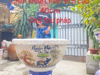 Chậu khảm sành sứ , chậu xoay 360 độ , chậu xoay cẩn miểng 8