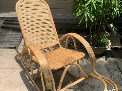 Ghế thư giãn bập bênh mây tre 6