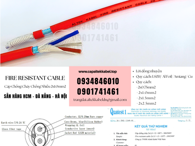 Cáp chống cháy chống nhiễu 2x0.75mm sẵn Đà Nẵng, Huế, Quảng Trị 3