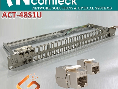 Thanh đấu nối 48 cổng 1U Cat6A Ancomteck , ACT-48S1U ACT-S6A-001 1
