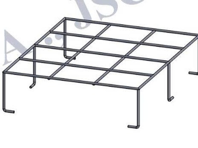 Giá inox, khung inox 490x410x125 1