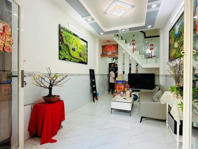 Nhà mới 1 lầu hẻm 90 bông sao p5q8  p.bình đông 2