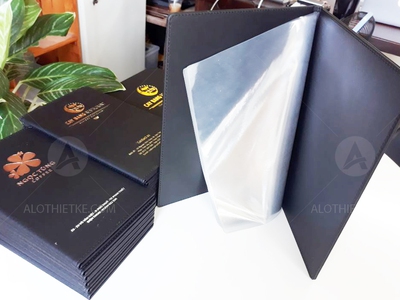 In menu da ép kim logo tại Phan Thiết 1