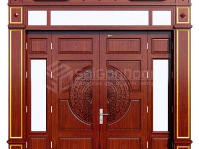 Cửa thép vân gỗc 4 cánh 0