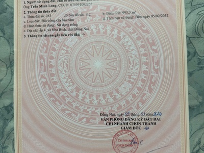 Chính chủ bán lô đất đẹp tại Nha Bích - đường đi thuận tiện, giá tốt. 1