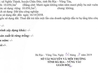 Bán 3 lô đất  KCN Châu Đức, Nghĩa Thành, Bà Rịa - Vũng Tàu 2