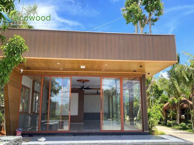 Ốp tường trần với gỗ nhựa ngoài trời 5