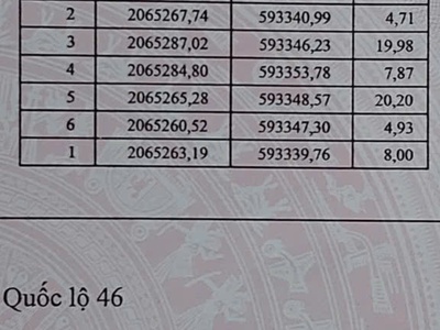 Bán đất Hưng Nguyên 197,4m hướng Nam check Tây mặt QL46 gần TP Vinh, gần KCN Visip giá 12.x tỷ 0