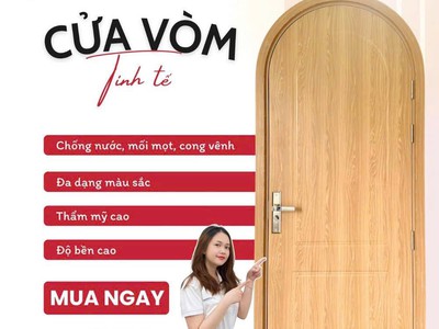 Cửa vòm nhựa gỗ composite 1