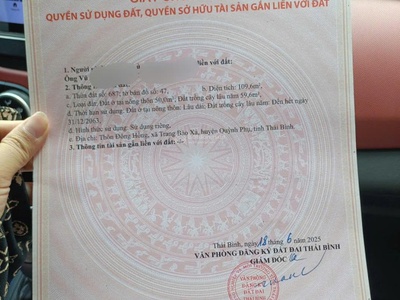 Bán đất thôn đông hồng xã quỳnh an  trước đây thuộc quỳnh bảo, quỳnh phụ, thái bình 2