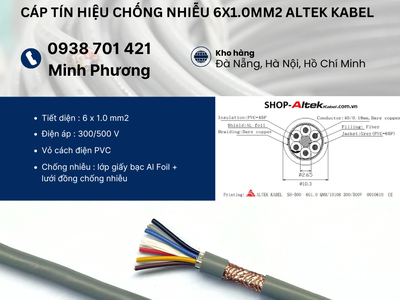 Cáp tín hiệu chống nhiễu 6x1.0mm2 Altek Kabel Đà Nẵng, Hà Tĩnh, Quảng Bình 2