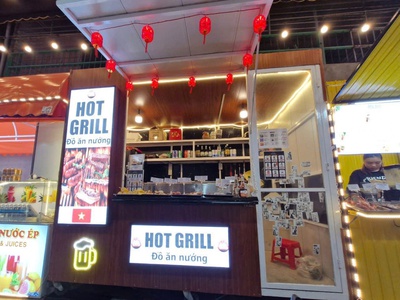 Sang gấp quầy xiên que nướng   chợ đêm yến sào, phường lộc thọ, tp nha trang, tỉnh khánh hòa 0