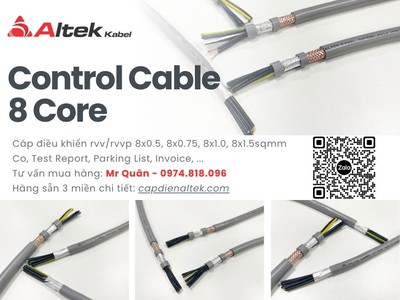 Tiêu điểm: Cáp tín hiệu điều khiển 8 lõi Rvv, Rvvp 1
