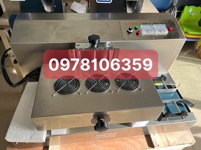 Máy dán màng siu tự động, máy ép màng nhôm trên nắp chai nhựa tự động 2