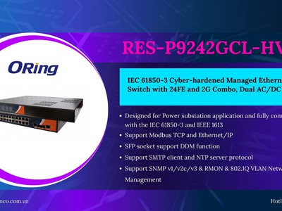 ⚡ Switch công nghiệp IEC 61850-3 cho hệ thống điện RES-P9242GCL-HV 0