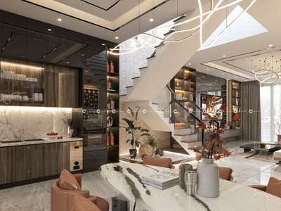 Tủ bếp Acrylic Bóng Gương Chữ L Chống Trầy Xước Cực Tốt 1