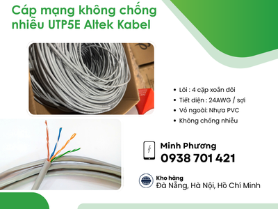 Cáp mạng không chống nhiễu UTP5E Altek Kabel phân phối Đà Nẵng, Quảng Ngãi, Hồ Chí Minh 2