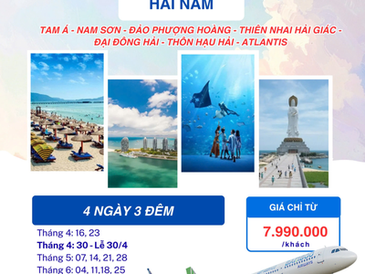 Chỉ 7.990K khám phá Thiên đường biển Đảo Hải Nam 4N3Đ bay thẳng Bamboo Airways 0