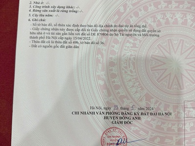 Bán đất thổ cư nam hồng   đông anh, hà nội 2