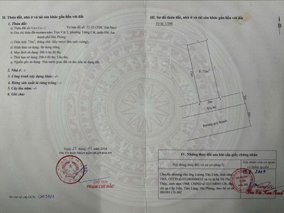 Bán đất TDC Tràng Cát dt 75m2 đường và vỉa hè 12m hướng Đông Nam  chỉ 45,5tr/m2. 2