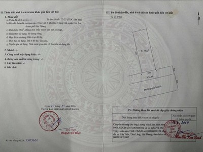 Cần bán lô đất TDC sân bay Tràng Cát, Hải An 75m2 giá chỉ 45,5tr/m2 2