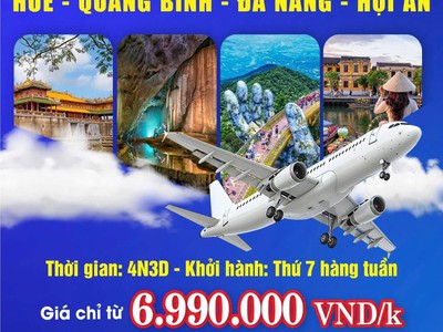 Dấu ấn di sản Miền Trung  HUẾ - QUẢNG BÌNH   ĐÀ NẴNG   HỘI AN  4N3Đ 0