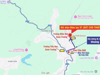 Cho thuê đất ở Đà Lạt Xuân Trường, miễn phí 1PN giá 2tr/lô/ sổ riêng 10
