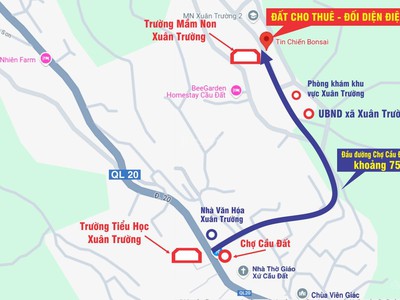 Cho thuê đất ở Đà Lạt Xuân Trường, miễn phí 1PN giá 2tr/lô/ sổ riêng 11