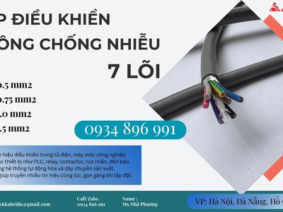 Cáp Tín Hiệu 7 Lõi Không Chống Nhiễu Cho Tủ Điện Sẵn Kho TP.HCM, Bình Dương, Đồng Nai, Long An 1
