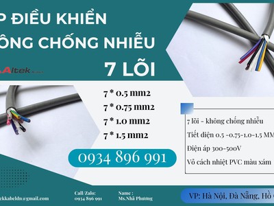 Cáp Tín Hiệu 7 Lõi Không Chống Nhiễu Cho Tủ Điện Sẵn Kho TP.HCM, Bình Dương, Đồng Nai, Long An 2
