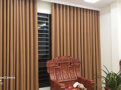 Rèm Cửa Hai Lớp Tông Nâu Sang Trọng   Giải Pháp Hoàn Hảo Cho Không Gian Phòng Khách Đẳng Cấp 4