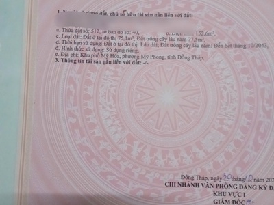 Bán đất đẹp 150m2 giá chỉ 590 triệu tại khu phố mỹ hòa - mỹ phong 1